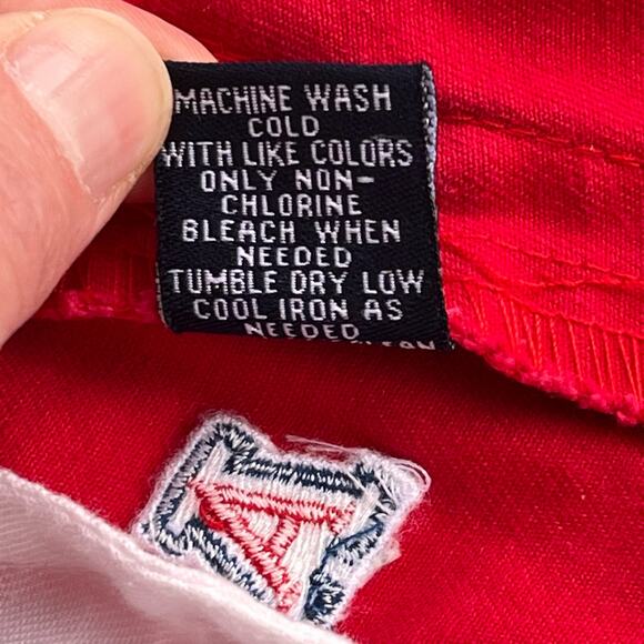 Logo HIgh Waist Capris Embroidered Twill Pants Arizona University Womens 12 Red - Picture 10 of 11